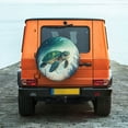 thumbnail image 2 of Fotbe Watercolor Turtle5 Spare Tire Cover Thickening Universal Fit for Jeep, Trailer, RV, SUV, Truck, Tough Tire Wheel Soft Cover-16 inch, 2 of 9