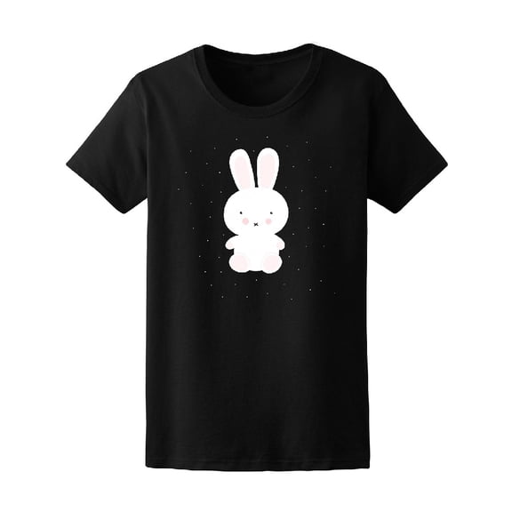 Cute White Baby Rabbit Cartoon Tee Women's -Image by Shutterstock