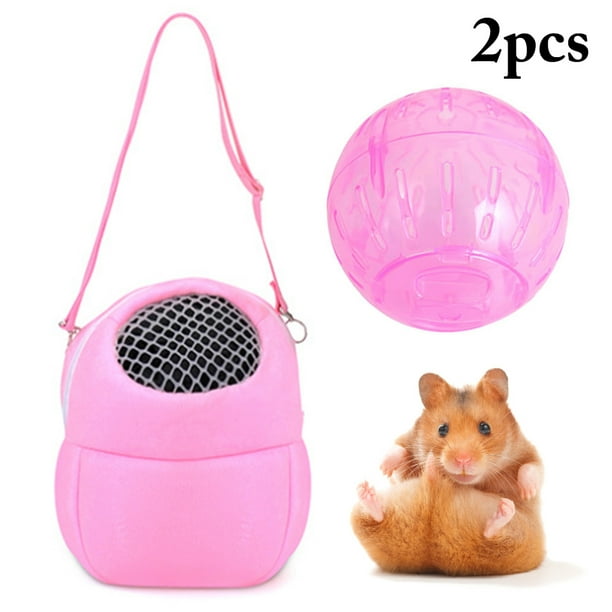 Pet Carrier Sac Hamster Respirant Portable Carrier avec Ball Toy