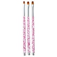 thumbnail image 4 of Paquete de 3 pinceles redondos para uñas Yuyangstore punta puntiaguda pintura manicura 2 piezas, 4 of 8