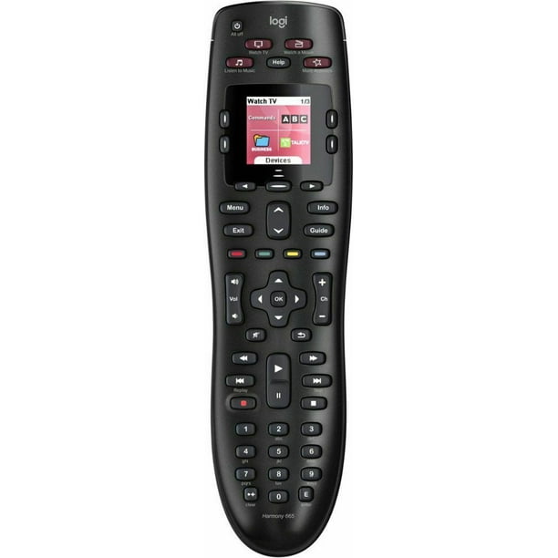 Logitech - Harmony 665 10-Device Universal Remote Control - Black 915