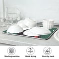 thumbnail image 7 of Yayeee Dish Drying Mat for Kitchen Counter 16"x18" Microfiber Absorbent Pad, Christmas Cat, 7 of 7