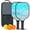 Black-1, variant on Pickleball Paddles Set Of 2, Fiberglass Surface, Ice Crystal Print, 4 Balls & Bag