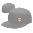 thumbnail image 4 of DouZhe Flat Brim Cap Snapback Hat, Two Meters Warning Caution Prints Adjustable Gray Adult Baseball Cap, 4 of 6