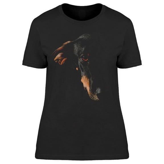 Dog Face Close Up Portrait T-Shirt Women -Image by Shutterstock, Female Medium