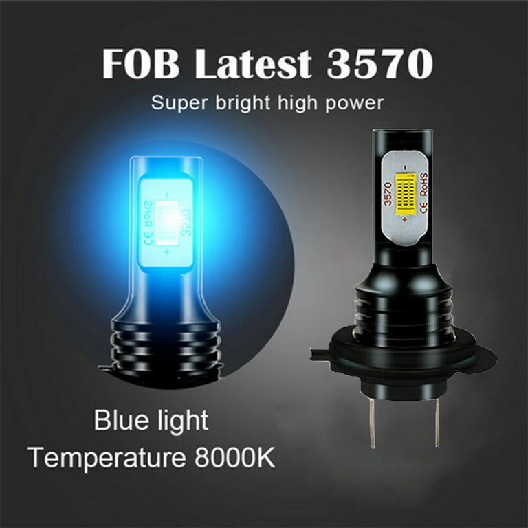 2Pcs Auto Headlamp Ice Blue 12V 24V H7 H4 H15 LED Bulbs For Audi