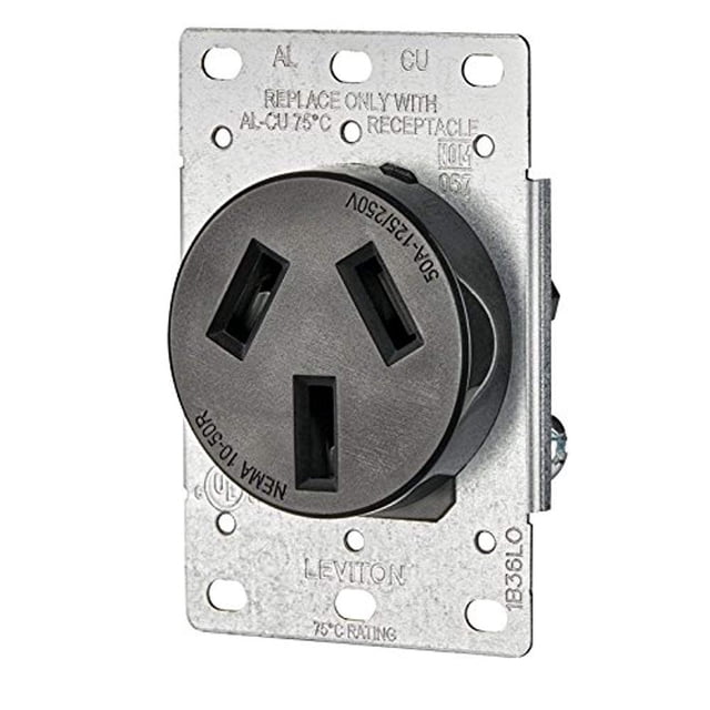 Toma eléctrica Leviton 50 amperios 125/250 V NEMA 10-50R