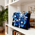 thumbnail image 5 of Blue Flower Building Set, Artificial Flowers for Women, Gift for Birthdays Valentines Day, Indoor Plant Decorations, Home Office Table Centerpiece Decor, 5 of 5