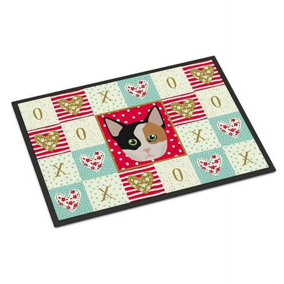 Carolines Treasures CK5134MAT 18 x 27 in. Munchkin Cat Love Indoor or Outdoor Mat