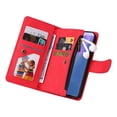 thumbnail image 5 of Case for Samsung Galaxy Note 20 5G Cover Zipper Pocket Wallet Case Magnetic Protective - Red, 5 of 5