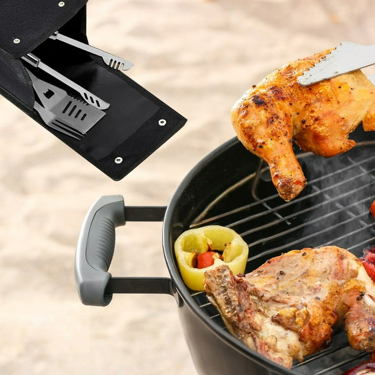 Grill Utensil Storage Bag BBQ Tool Storage Bags Barbecue Hardware Tool Grill Utensil Holder Pouch Oxford Cloth Grill Accessory Storage Bag Foldable Grill Bags for Camping Hiking Black 1 Pcs Walmart ...