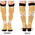 thumbnail image 2 of FREEAMG Cute Dog Paw Compression Socks for Men & Women Knee High Stockings for Running, Sport, Hiking & Travel, 2 of 7