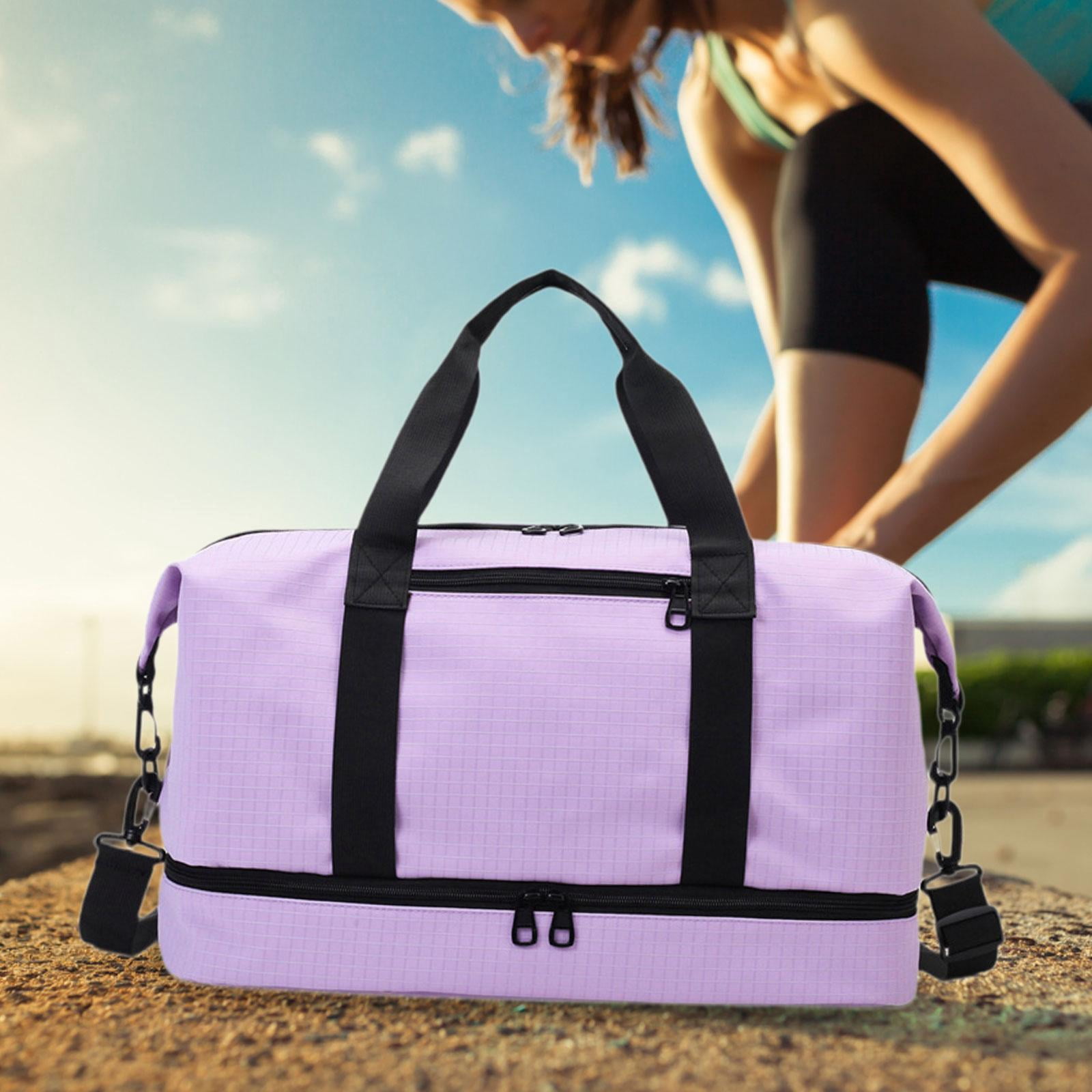 Abbraccia Airlines Gym Bag Mini Duffel Bag Tote Weekend Bag Personal Item Bag Underseat Carry on Bag for Women Men Holiday Trips Hiking Violet