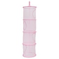 thumbnail image 2 of Hanging Mesh Stuffed Animal Storage - 4Tiers 1 Pack Large Plush Toys Net Organizer, Foldable Space Saver Bags Plushie Basket Organization Holder for Kids Girl Room Bedroom Playroom Pink, 2 of 5