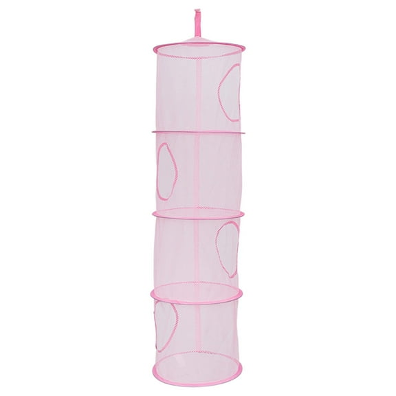 Storage Bins, Organization and Storage - Loetky Hanging Storage Basket Foldable Storage Net 4 Layer Compartment Storage Bag Used for Hanging Small Clothes, 1 Storage Basket
