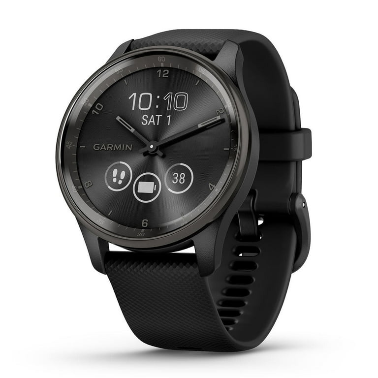 Garmin vivomove Trend (Slate/Black) Hybrid Smartwatch | Bundle with  PlayBetter Portable Charger & HD Screen Protectors