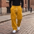 thumbnail image 4 of Baggy Sweatpants Men Wide Leg Joggers with Pockets 2 in 1 Design Corduroy 4 Deep Pockets Drawstring Waist Y2K Loungewear Gym Workout, 4 of 7
