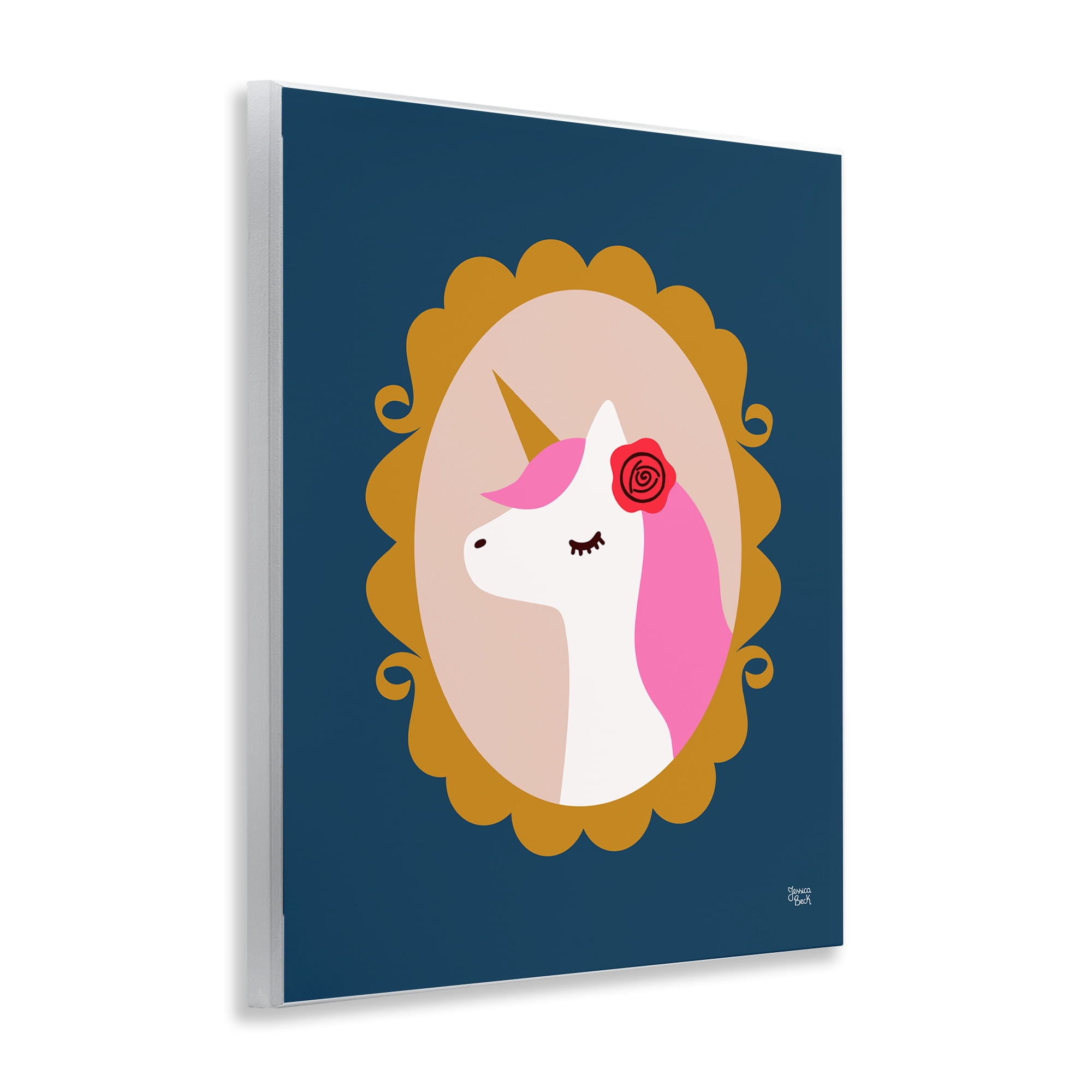 Stupell Industries Chic Unicorn Portrait Fantasy & Sci-Fi Painting Unframed Art Print Wall Art, 11 x 14