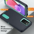 thumbnail image 5 of Feishell Case for Samsung Galaxy A03s 6.5 inch,Heavy Duty 3 Layer Military Protection with Hidden Kickstand Shock Resistant Armor Hybrid Bumper Rugged Rubber Phone Cover,Darkblue+Mint, 5 of 7