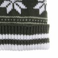 thumbnail image 3 of WITHMOONS Knitted Fairs Isle Nordic Bobble Pom Beanie Hat AC5181 (Green), 3 of 4