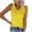 Yellow, variant on Omexry Workout Tops Women's Striped Round Neck Button Elastic Tank Top