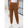 thumbnail image 2 of Pantalones PRETTYGARDEN 2025 de tiro alto, largo hasta el tobillo, color marrón, talla M, 2 of 9