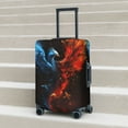 thumbnail image 6 of Gukieu Red And Blue Fire Bird Print Suitcase Protective Cover, Elastic Zipper Buckle Suitcase Protective Cover, Suitable for Travel, Business Trip-Large, 6 of 7