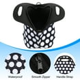 thumbnail image 3 of Uxcell Neoprene Lunch Tote Bag with Shoulder Strap, White Circle Pattern, 3 of 6