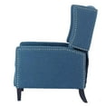 thumbnail image 6 of 27" Wide Manual Wingback Recliner Chair, Vintage Accent Chair, Recliner Chair with Nailhead Trim and Birch Legs, Tufted Single Sofa Chair, for Home, Living Room, Office, Bedroom, Blue, 6 of 7