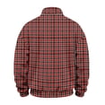 thumbnail image 5 of Nestiefly Flannel Shirt for Men 2026 Fashion Long Sleeve Plaid Quarter Zip Henley Pullover Sweatshirts Casual Fall Clothes Red L, 5 of 7