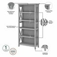 thumbnail image 6 of Bowery Hill 5 Shelves Coastal Wood Tall Bookcase in Cape Cod Gray, 6 of 7