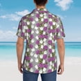 thumbnail image 6 of Balery Rose Flowers Print Men's Hawaiian Shirts Short Sleeve Beach Shirt Relaxed Fit Vacation Button Down Shirts-XX-Large, 6 of 9
