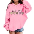 thumbnail image 2 of SJLDQY Girls Hoodies Casual Hooded Sweatshirt Long Sleeve Love-themed Graphic Pullover Tops Size 3-4 Years, 2 of 4