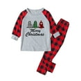 thumbnail image 2 of Penkiiy Family Christmas Pajamas Matching Sets Lounge Home Pjs Long Sleeve Shirts and Plaid Pants Xmas Holiday Pajama Outfits 3 Years Red, 2 of 6
