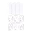 thumbnail image 5 of Hyper Tough Mini Removable Self-Adhesive Hooks, Square Plastic Hooks for Hanging Towels and Jackets, with 6 Adhesive Strips, 0.5 lbs Capacity, Clear, 6 Pc, 5 of 8