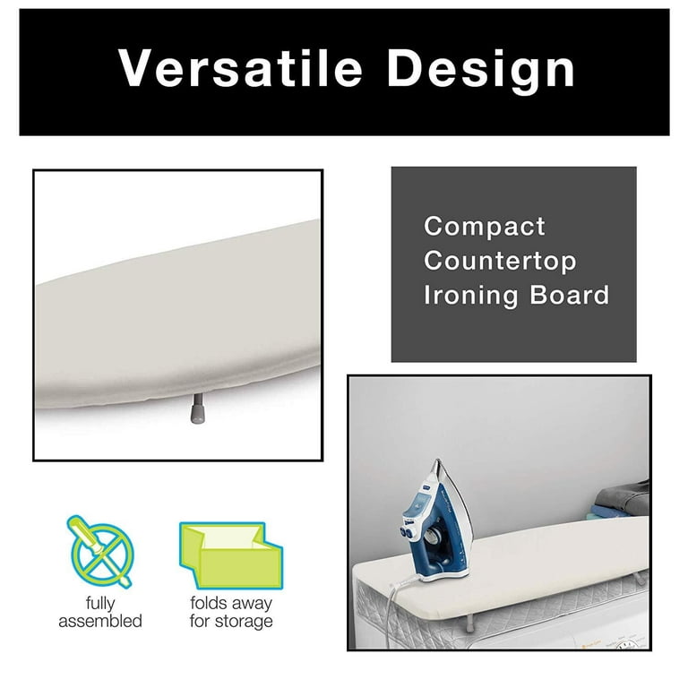 Smart Design Off-white Freestanding Countertop Ironing Board (30-in x 12-in  x 3.5-in)