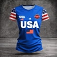 thumbnail image 4 of 250th Anniversary Printed Women Shirts Casual 250 Years Of Freedom T Shirt Short Sleeve Tshirts Patriotic Tops, 4 of 5