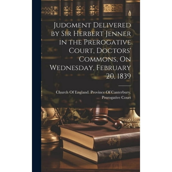 Judgment Delivered by Sir Herbert Jenner in the Prerogative Court, Doctors' Commons, On Wednesday, February 20, 1839 (Hardcover)