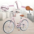 thumbnail image 2 of Aukfa 26" Cruiser Bike, 7 Speed Bicycle Hybrid Bikes for Women Girls Ladies,Pink, 2 of 8