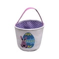 thumbnail image 1 of Billuyoard Bolsa de conejito de gran capacidad, resistente al desgaste, cesta de Pascua, cubos de vacaciones, decoraciones, bolsas con asa de cubo Almacenamiento y organización del hogar Púrpura huevo, 1 of 6