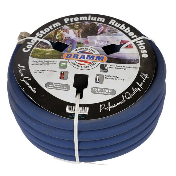 Dramm 5/8 in. x 50 ft. Heavy Duty Premium Grade Garden Hose - Model EJD7618037 - Blue - 1 Count