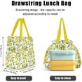 thumbnail image 4 of Lunch Bag for Women Insulated Womens Drawstring Lunch Bag for Work, Stain-Resistant Large Lunch Box for Women with Containers, Cinch Closure Cromwell Bag Black Man Reusable Lunch Bag Office, 4 of 4