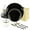 Black, variant on Elama 150 Piece Disposable Plastic Dinnerware Party Set for 25 Guests in White with Gold Decal Trim