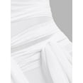 thumbnail image 7 of ZAFUL for Women Prom Dress or Cocktail Dress Evening Part Dress Sheer Mesh Wrap-tie Slinky Bodycon Dress White S, 7 of 7