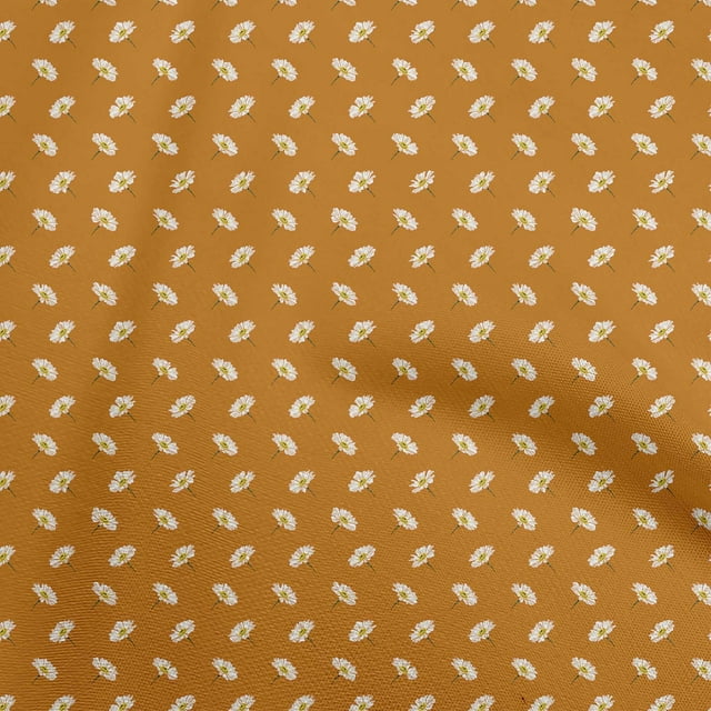 oneOone Viscose Chiffon Orange Fabric Floral Sewing Craft Projects Fabric Prints By Yard 42 Inch Wide