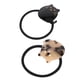 thumbnail image 2 of EeaseMX Juego de 2 anillos para el pelo de gato, decoración para el pelo, para bebé, niña, niño (negro, Color carey), 2 of 7