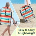 thumbnail image 4 of 63*65*82cm Short Oxford Cloth Silver White Aluminum Tube Bearing 100kg Beach Chair Rainbow Stripes, 4 of 10