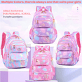 thumbnail image 2 of School Backpack for Girls Cute School Bag for Students Kids Large Book Bag with Multiple Pockets Splash-proof Bookbag for Children, Pink, 2 of 7