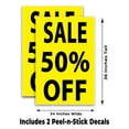 thumbnail image 2 of Sale 50 Percent Off (24" X 36") Vinyl Decal Only (Pack of 2) |Sign|Sticker|Poster, 2 of 4