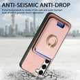thumbnail image 5 of Classic Back Case for Samsung Galaxy S23, with Removable Magnetic Card Slots Support Car Magnetic Mount with Finger Ring Stand Business Thin Fit Phone Case for Galaxy S23, Pink, 5 of 11